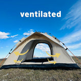 4-Person Automatic Pop-Up Tent – Waterproof & UV-Resistant Shelter for Camping, Fishing & Beach | Pakicetus
