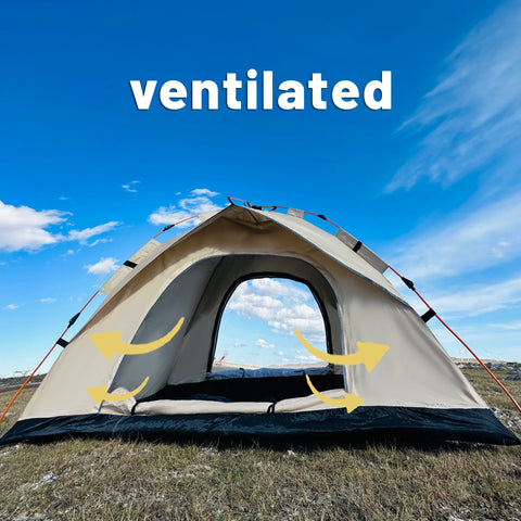 4-Person Automatic Pop-Up Tent – Waterproof & UV-Resistant Shelter for Camping, Fishing & Beach | Pakicetus