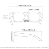 KDEAM Polarized Sunglasses – White Frame UV400 Protection