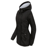 Women's Warm Hooded Parka – Thick Plush Mid-Length Winter Coat (S–5XL)