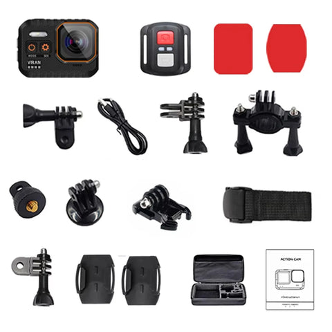 4K60FPS Waterproof Action Camera with Remote Control – Wide-Angle Sport Cam for Outdoor Adventures, Diving & Cycling