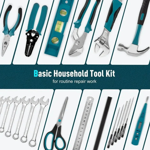 379-Piece Portable Tool Kit – Complete Home & Auto Repair Set with Durable Storage Case