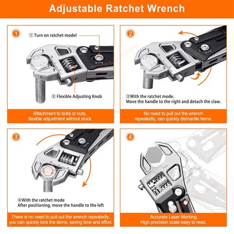 NexTool W4 11-in-1 Multi-Tool – Adjustable Wrench, Pliers, Knife & Saw | Compact Survival Hand Tool