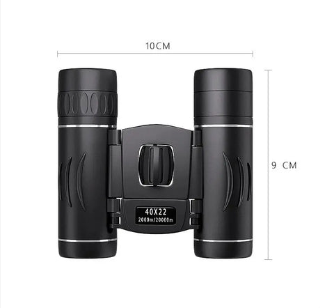 40x22 HD Long Range Binoculars – Compact Folding Telescope with BAK4 FMC Optics (2000M Range)