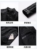 Men's PU Leather Stand Collar Motorcycle Jacket – Casual Windbreaker Biker Coat