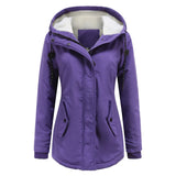 Women's Warm Hooded Parka – Thick Plush Mid-Length Winter Coat (S–5XL)