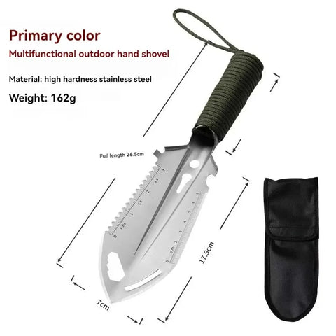 6-in-1 Military Folding Shovel with Pickaxe – Compact, Multi-Tool Survival Spade with Carry Case