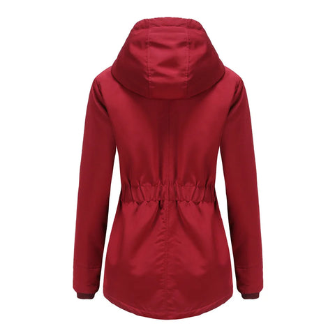 Women's Warm Hooded Parka – Thick Plush Mid-Length Winter Coat (S–5XL)