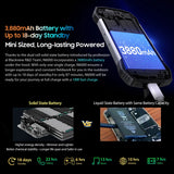 Blackview N6000 Rugged Waterproof Mini Smartphone | 4.3" Display, 256GB Storage, Android 13, 48MP Camera, NFC, Helio G99 Octa-Core