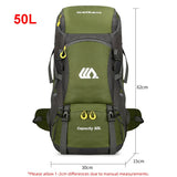 50L Waterproof Hiking Backpack – Large Travel Rucksack with Shoe Compartment