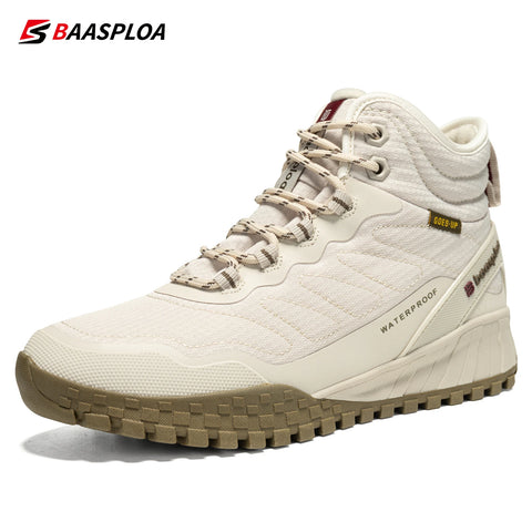 Baasploa Women’s Waterproof Winter Snow Boots – Plush Lined, Non-Slip Outdoor Sneakers