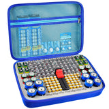Battery Organizer Case with Tester – Large Capacity Storage Holder for Home & Garage