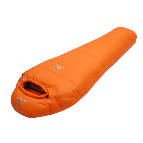 BLACKSNOW White Goose Down Mummy Sleeping Bag – Ultra-Warm, Lightweight, Winter-Ready (4 Thickness Options)