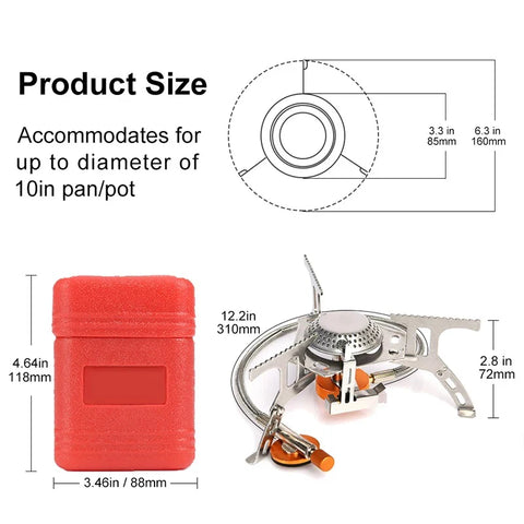 Camping Gas Stove – Portable Folding Outdoor Backpacking Stove (3500W)