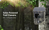 30MP 2K Solar Trail Camera – Infrared Night Vision Wildlife & Security Cam with Motion Sensor & Long Battery Life (IP66 Waterproof)
