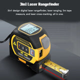 3-in-1 Digital Laser Rangefinder with 5M Tape Measure & LCD Display – 40m/60m Distance Measuring Tool