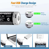 MATOV USB Rechargeable D Size Battery – 1.5V 5600mWh LR20 Lithium-ion D-Cell (2 or 4 Pack)