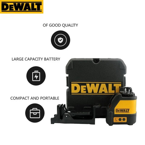 DEWALT DW088CG 30m Self-Leveling Green Cross Line Laser Level with Case – Horizontal & Vertical 2-Line