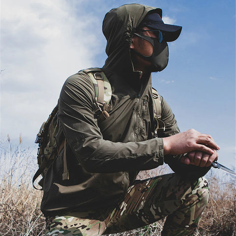 Men’s Tactical Sun-Protective Hiking Jacket – Lightweight, Waterproof, Quick-Dry Outdoor Shell