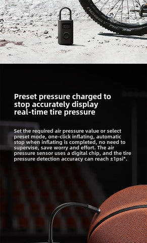 Xiaomi Mijia Air Pump 2 – Portable Tire Inflator with Digital Pressure Detection, 150 PSI, 2000mAh Rechargeable Battery