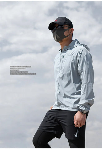 Men’s Tactical Sun-Protective Hiking Jacket – Lightweight, Waterproof, Quick-Dry Outdoor Shell