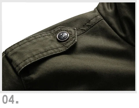 Men’s Plus Size Military Cargo Jacket – Spring & Autumn | Sizes M–6XL | Lightweight, Breathable, Tactical Style
