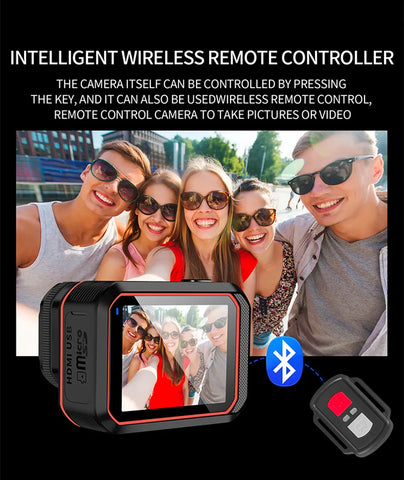 4K60FPS Waterproof Action Camera with Remote Control – Wide-Angle Sport Cam for Outdoor Adventures, Diving & Cycling