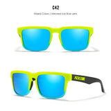KDEAM Polarized Sunglasses – Unisex Square Frame UV400 Outdoor Eyewear (Red Mirror Lens, Model KD332)