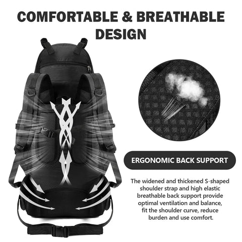 90L Waterproof Hiking & Camping Backpack – Large Capacity Outdoor Trekking Bag