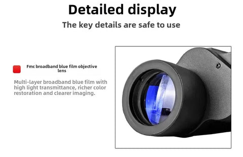 High-Power HD Telescope with Maitian Optical Glass – Portable Zoom Lens for Outdoor Concerts & Mobile Photography