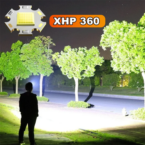 Ultra-Bright XHP360 LED Rechargeable Headlamp – 55,000,000 Lumens | 5000M Long-Range Beam | USB-C Powered
