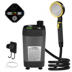 LIXADA Digital Camping Shower Kit – 6000mAh Portable Outdoor Shower with Intelligent Display for RV & Camping