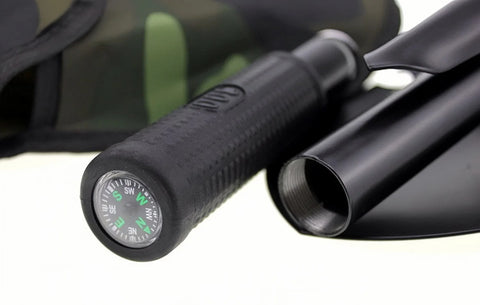 Multifunction Folding Tactical Shovel – Survival & Camping Tool Kit with Canvas Bag