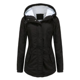 Women's Warm Hooded Parka – Thick Plush Mid-Length Winter Coat (S–5XL)