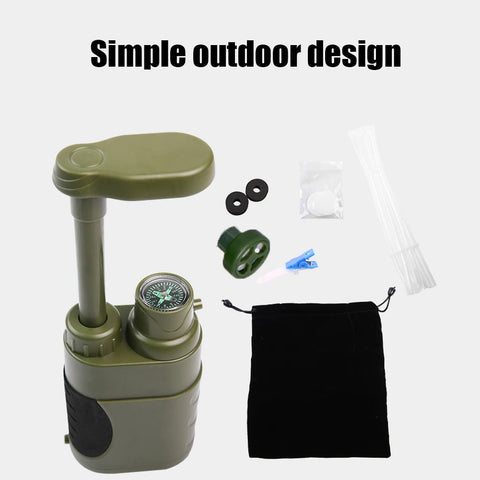 Portable Outdoor Water Filter Pump – Emergency Camping & Survival Water Purifier (5000L Capacity)