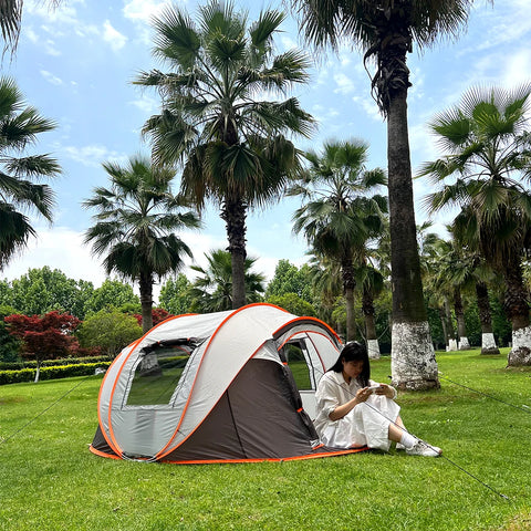 Quick-Open Pop-Up Tent for 5–8 People – Waterproof Hand-Throw Camping & Boat Tent (4-Season, Double Layer)