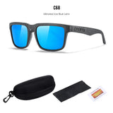 KDEAM Polarized Sunglasses – Unisex Square Frame UV400 Outdoor Eyewear (Red Mirror Lens, Model KD332)