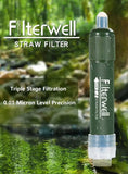 Filterwell Mini Carbon Survival Water Purifier Straw – Triple Filtration Emergency Water Filter for Camping, Hiking, and Outdoor Use (4000L Capacity)
