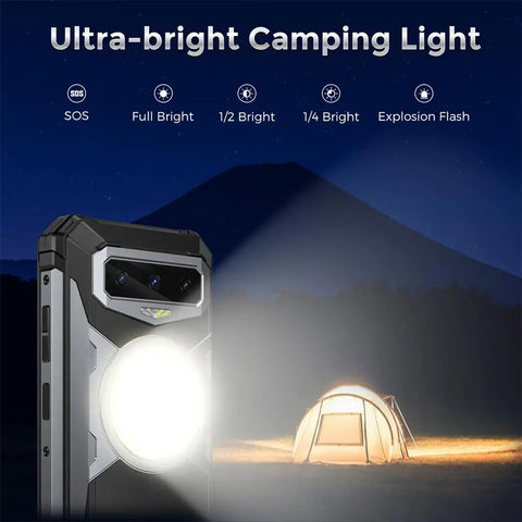 FOSSiBOT F102 Rugged Smartphone – 16500mAh Battery, 20GB+256GB, Android 13, 120Hz 6.58" FHD+ Display, Helio G99, 108MP Camera, NFC