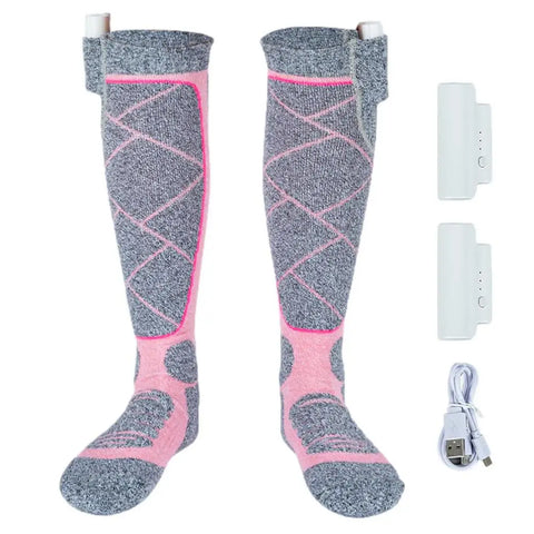 Rechargeable Heated Socks – Unisex Electric Thermal Socks with Remote Control & 3 Heat Settings (2200mAh Batteries Included)