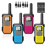 AWANFI Rechargeable Walkie Talkies (2/3/4-Pack) – Long Range 2-Way Radios with 16 Channels, VOX, USB-C Charging – Ideal for Kids & Adults, Outdoor Camping & Hiking