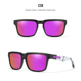 KDEAM Polarized Sunglasses – Unisex Square Frame UV400 Outdoor Eyewear (Red Mirror Lens, Model KD332)