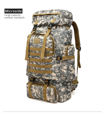 Rilibegan 70L Tactical Hiking Backpack – Camouflage, Waterproof