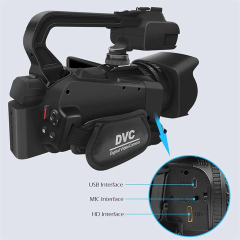 KOMERY 6K Ultra HD Professional Camcorder – 64MP YouTube & Streaming Camera