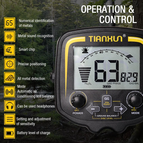 TX-850 Professional Metal Detector – Deep Underground Gold & Treasure Finder (2.5m Depth, 11” Waterproof Coil)