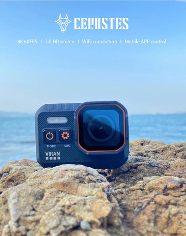 4K60FPS Waterproof Action Camera with Remote Control – Wide-Angle Sport Cam for Outdoor Adventures, Diving & Cycling