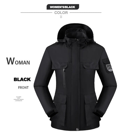 CHRLCK Women's Waterproof Hiking Jacket – Windproof, Quick-Dry Outdoor Shell with Custom Logo Option
