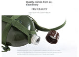 Military-Grade Aluminum Water Bottle with Shoulder Strap – 2L/3L Canteen & Cooking Cup for Hiking & Outdoor Survival
