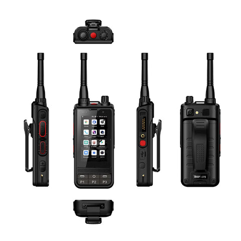 ANYSECU W6PLUS Android 10 4G LTE Network & Analog UHF Walkie Talkie | IP68 Waterproof, Zello & REAL-PTT Compatible