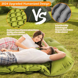 Double Camping Air Mattress with Built-In Pillows – Ultralight Inflatable Sleeping Pad for 2 – Waterproof, Compact & Durable